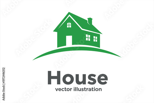 Green House Vector Illustration