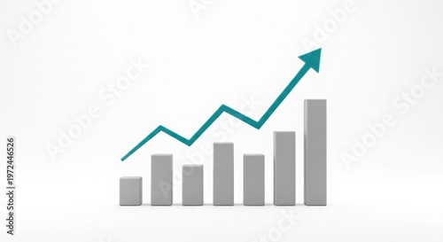 Upward Trending Business Growth Chart with Blue Arrow and Bar Graph Showing Progress Free Download Upward Trending Business Growth Chart with Blue Arrow and Bar Graph Showing Progress - GFXLoad