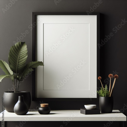 modern office interior with laptop