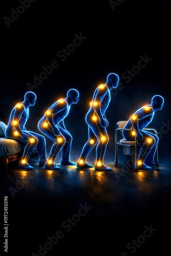 Orthopedics Joint Pain Mobility Arthritis Geriatric Rehabilitation Anatomy Physiotherapy Inflammation Healthcare Medical Human Body Skeleton Concept