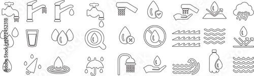 Collection of ancient egyptian hieroglyphs and symbols in black and white