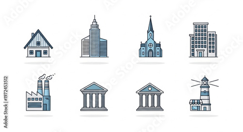 Various Architectural Building Icons.