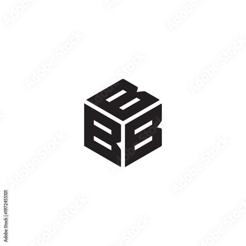 Letter B or BBB logo or icon design