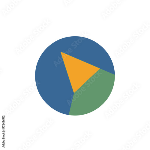 Free Download A colorful pie chart with blue, orange, and green sections. - GFXLoad