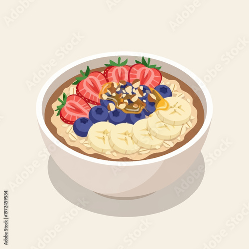 Delicious bowl of fruit and nuts.
