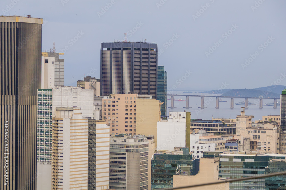Fototapeta premium View of buildings in downtown Rio de Janeiro.