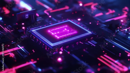 Abstract digital circuit board technology design concept background