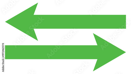 dual side green arrow icon. arrow vector illustration.