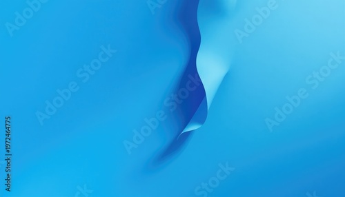 Abstract blue gradient fabric fold perfect for clean presentation backgrounds, elegant invitations, or calming website design
