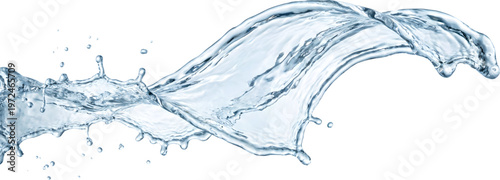 Photography Dynamic water splash wave with flowing liquid motion and fresh transparent dropl