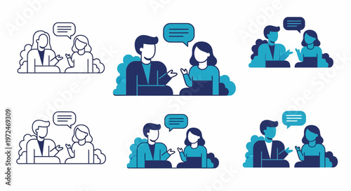 People talking in business meeting.