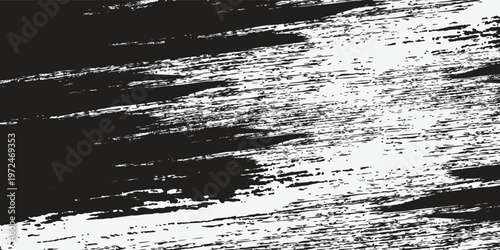 An elegant black and white vector background featuring dynamic diagonal brush strokes with distressed grunge textures and artistic paint effects for premium urban or industrial graphic designs.