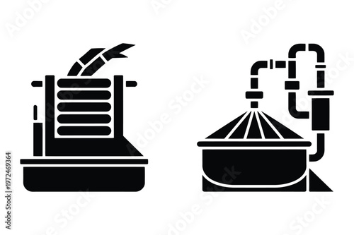 Sugar cane processing machine and distillation apparatus