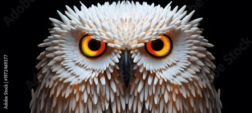 white owl shaped matchstick carving,generative AI
