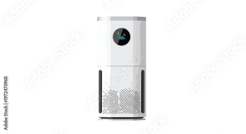 Modern White Air Purifier Device for Clean Indoor Atmosphere