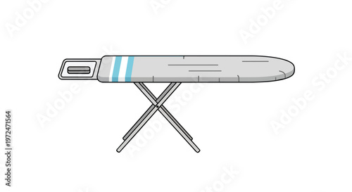 Minimalist Illustration of an Ironing Board for Laundry and Housework