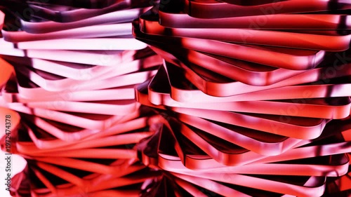 3d rendering of endless loop abstract shape animation background