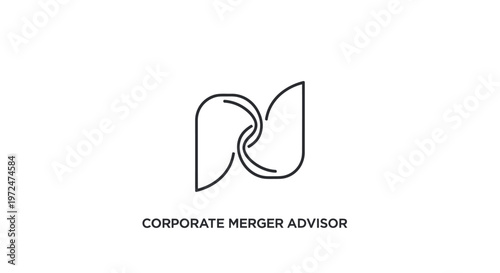 Modern abstract logo representing corporate merger and advisory services