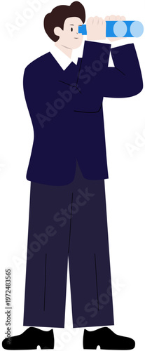 vector illustration of a business man