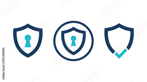 Digital Security Shields: Protection, Privacy, and Verification Icons