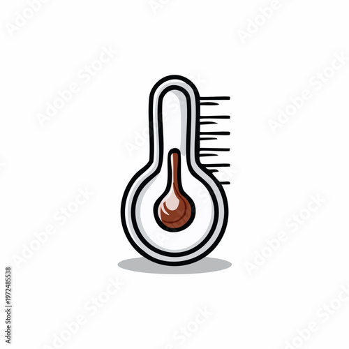 Thermometer with rising temperature scale.