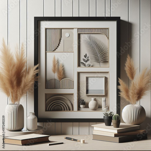 3d render of a living room