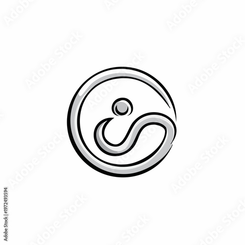 Yin Yang Symbol Design Element.