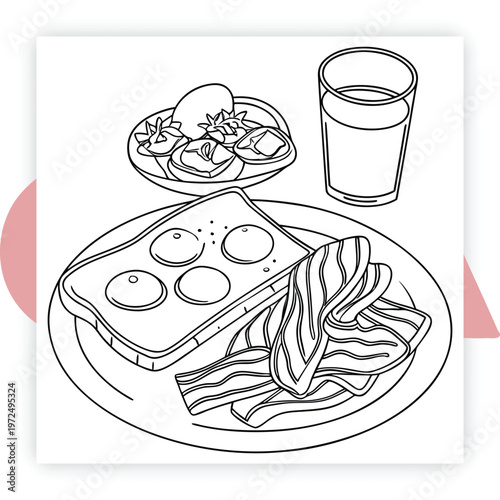 Set with fast food products on white background