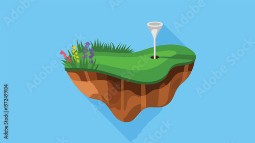 3D rendered green leaf with colorful spikes and a coffee cup on a white background 3D green leaf