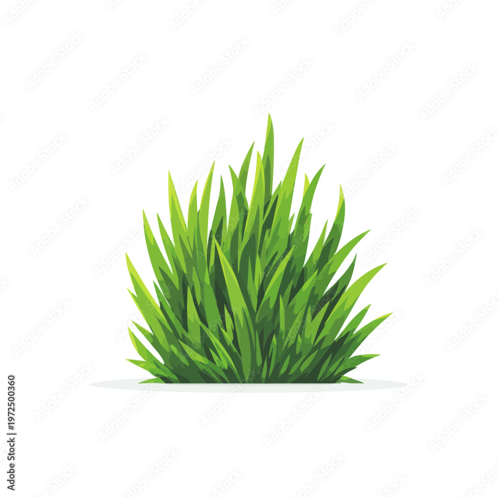 Fototapeta premium A Lush Green Grass Clump Isolated on Transparent Background