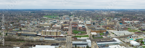 Fotografie Downtown Toledo Ohio Skyline during the Spring