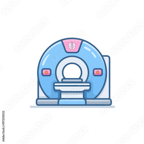 Blue Medical Scanner Machine for Brain Imaging