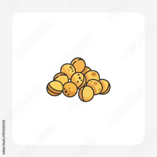 A pile of traditional Russian walnut shaped cookies with cream filling.