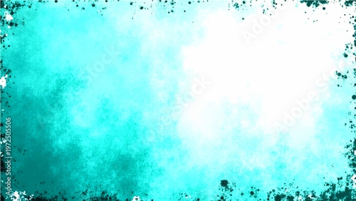 Vector Abstract turquoise aquarelle frame has the beautiful and unique designs show elegance and modern art for banner or template and vivid patterns for artistic expression