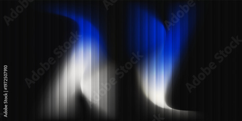 Vibrant abstract background with gradient effect, featuring vertical lines in shades of blue and white, transitioning to black, creating a dynamic visual