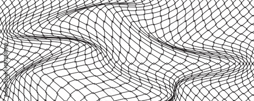 Steel wire chain link fence seamless pattern. Metal lattice with rhombus, diamond shape silhouette. Grid fence background.