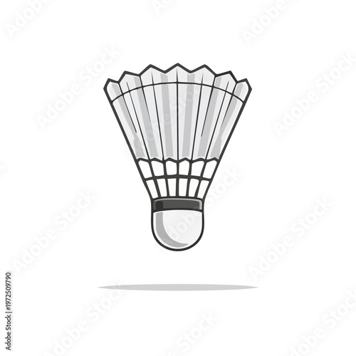 Graphic illustration of a shuttlecock, a key element in badminton sports