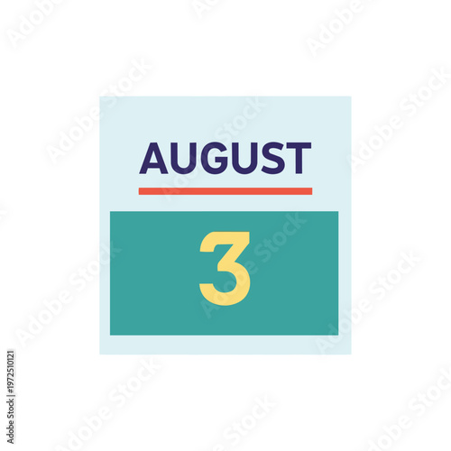 August Third Calendar Mark Essential Date Reminder For Planning And Organization Purposes