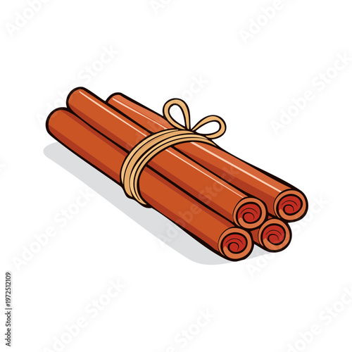 Bundled Cinnamon Sticks Tied Together with Twine