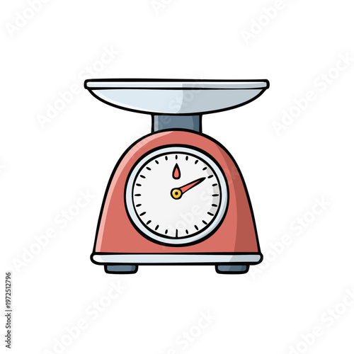 Retro Kitchen Scale with Dial for Measuring Ingredients Accurately