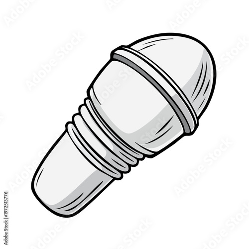 Stylized Illustration of a Deodorant Roller Ball Container with Cap