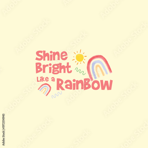 Tableau sur toile Kids badge design with for tshirt kids branding, Poster Kids and other uses