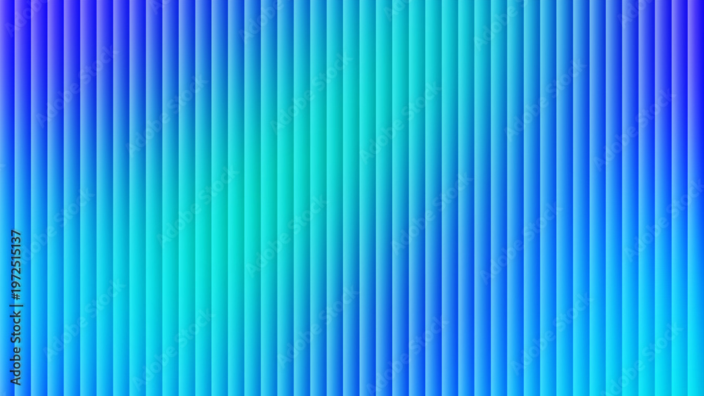 Φωτογραφία Abstract blue and cyan ribbed glass background with modern vertical fluted texture and gradient effect