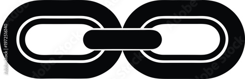 Chain link connection symbol flat vector illustration