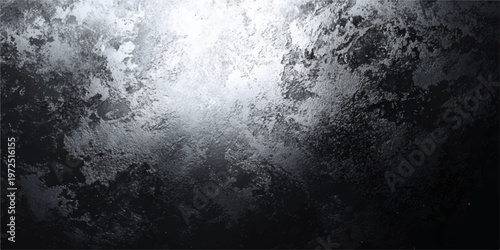 A dark grunge metal texture blends with blue mist and abstract smoke under a stormy night sky where moonlight pierces through thick black clouds