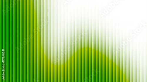 Abstract green and white ribbed glass background with vertical reeded lines and curved wave patterns for modern interior design