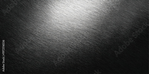 A dark gray brushed metal texture background with a metallic steel surface pattern and silver aluminum material design creates a sleek textured backdrop for a modern wallpaper