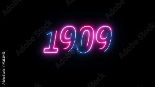 1909 with number on art wall concept. 1909 design element idea with creative unique, simple, modern concept .