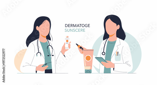 Female Dermatologists Discussing Skincare and Sunscreen.