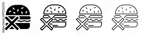 Tableau sur toile No Burger Icon
